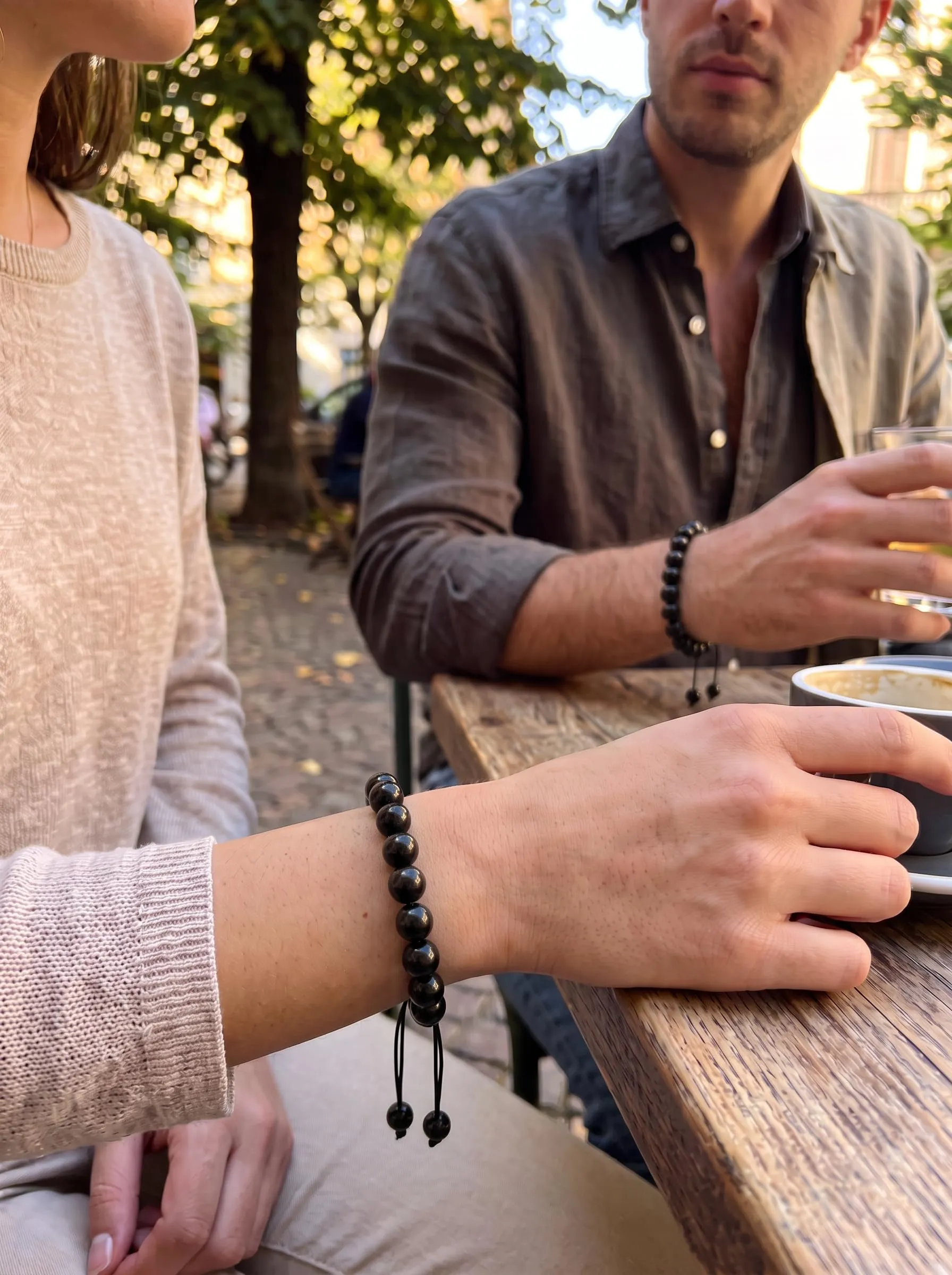 Bracciale Pietre Naturali 8mm GufoZen Regolabile - Cristalli Veri Uomo e Donna - Accessorio per Yoga e Meditazione - Idea Regalo Originale con Scatola Premium - Braccialetto Energia (Ossidiana) - immagine 3