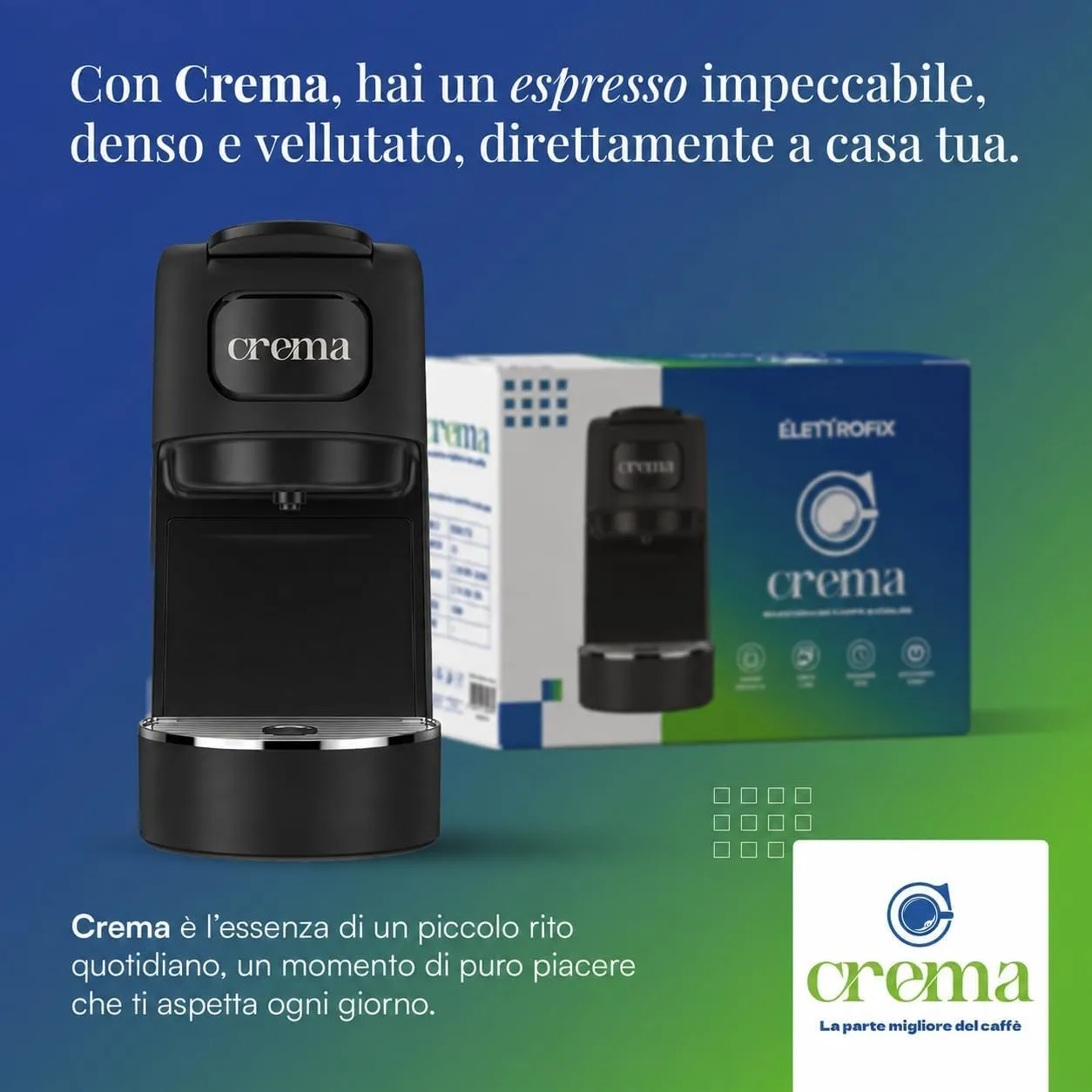 Macchina da Caffè + 90 Cialde E.S.E. Compatta per Espresso Cremoso – Nera - immagine 4