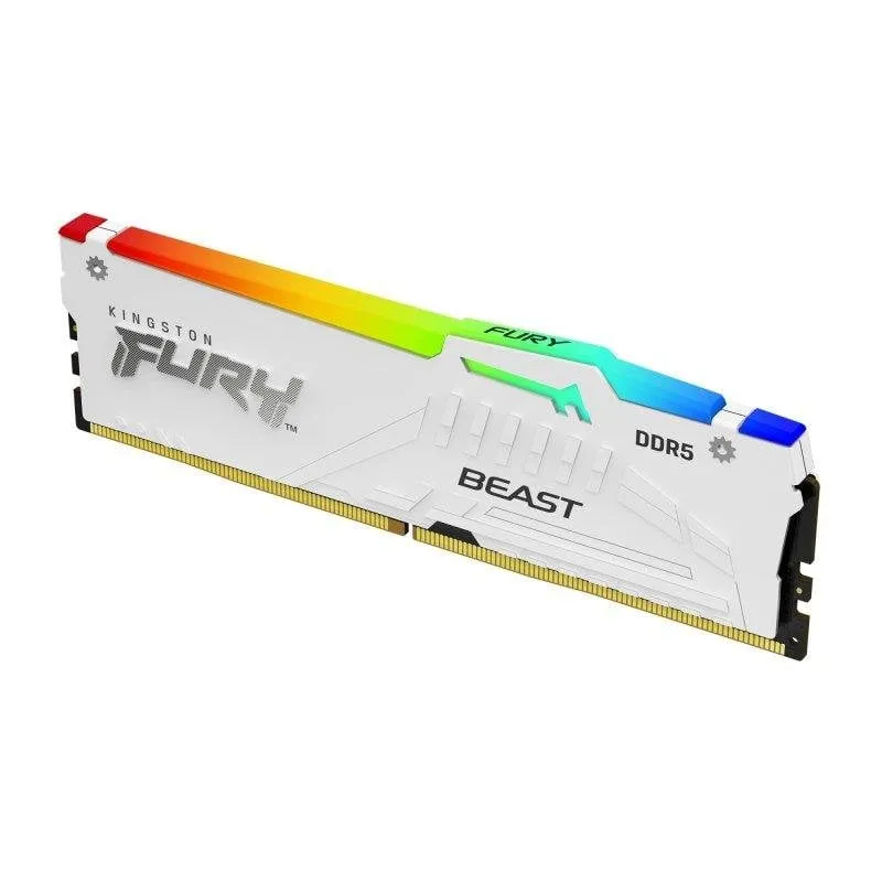 Memoria RAM Kingston FURY Beast RGB 16GB 1x16GB DDR5 6000MHz CL30 AMD EXPO Bianco (KF560C30BWEA-16) - immagine 1