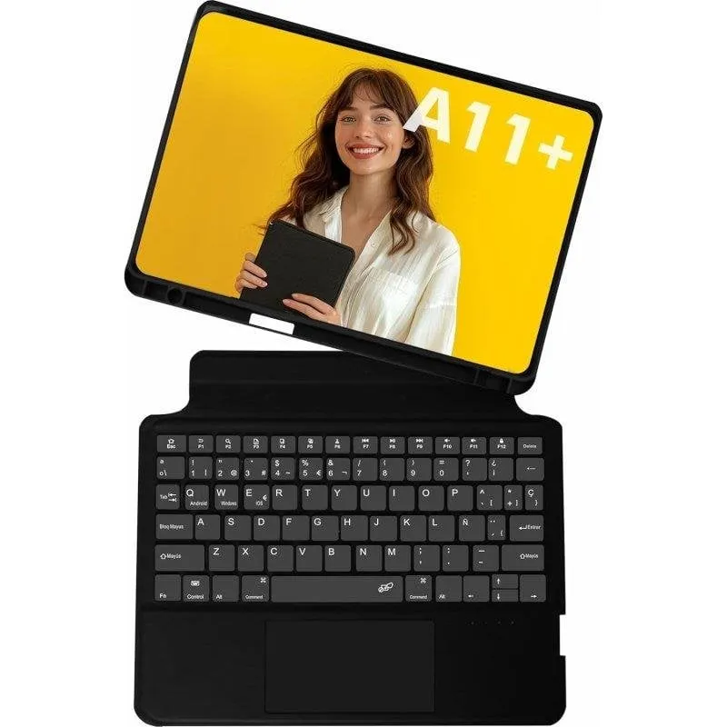 Custodia SilverHT MAGNET TOUCH per Samsung Tab A11+/A9+ Tastiera BT Touchpad - immagine 1