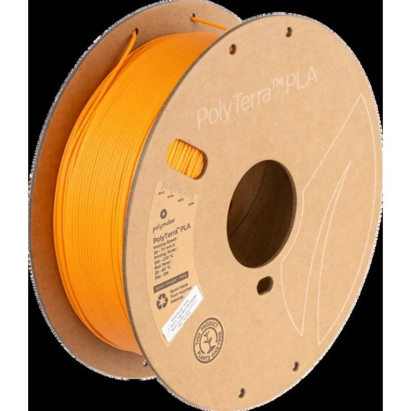 Filamento PLA Polymaker PolyTerra 1,75 mm Arancione Eco-Friendly - immagine 1
