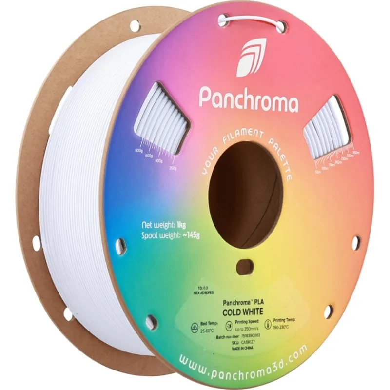 Filamento PLA Polymaker Panchroma CA19027 Bianco 1,75 mm Alta Velocità - immagine 1