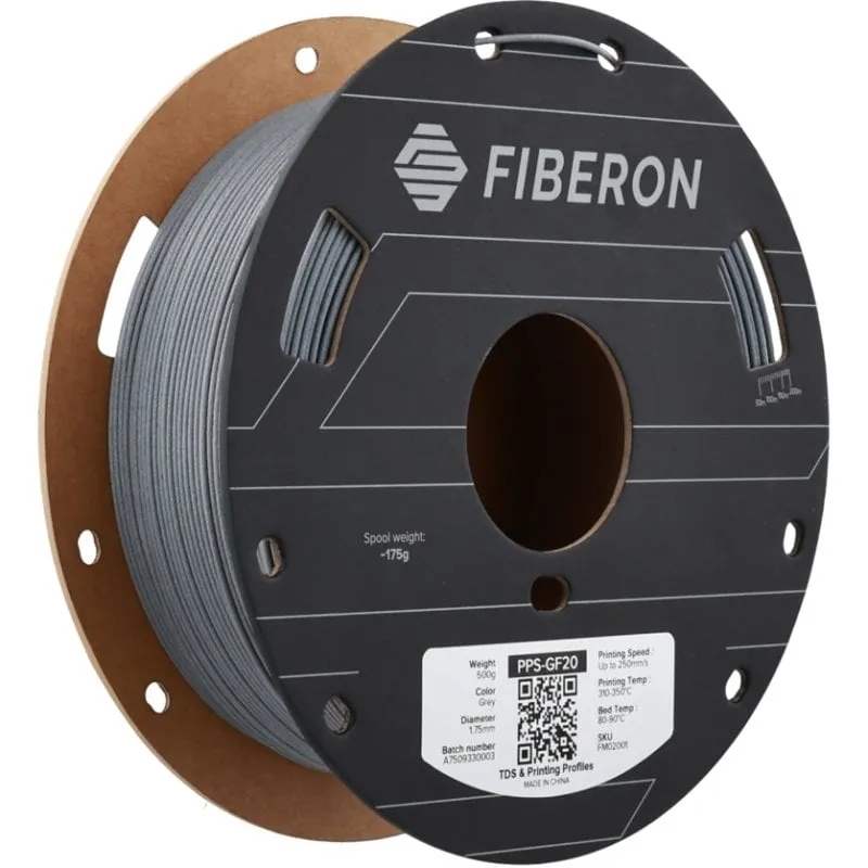 Filamento PPS-GF20 Polymaker Fiberon FM02001 Grigio 1,75 mm Alta Resistenza - immagine 1