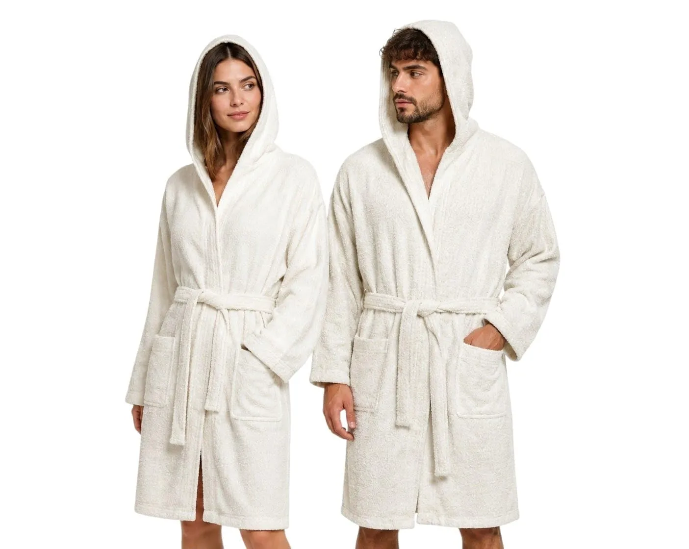 GX GARGIX Accappatoio Uomo Donna in Spugna di Cotone con Cappuccio – Morbido, Assorbente e Confortevole (IT, Testo, M, Regular, Regular, GX/ACCSPU-PANNA) - immagine 1