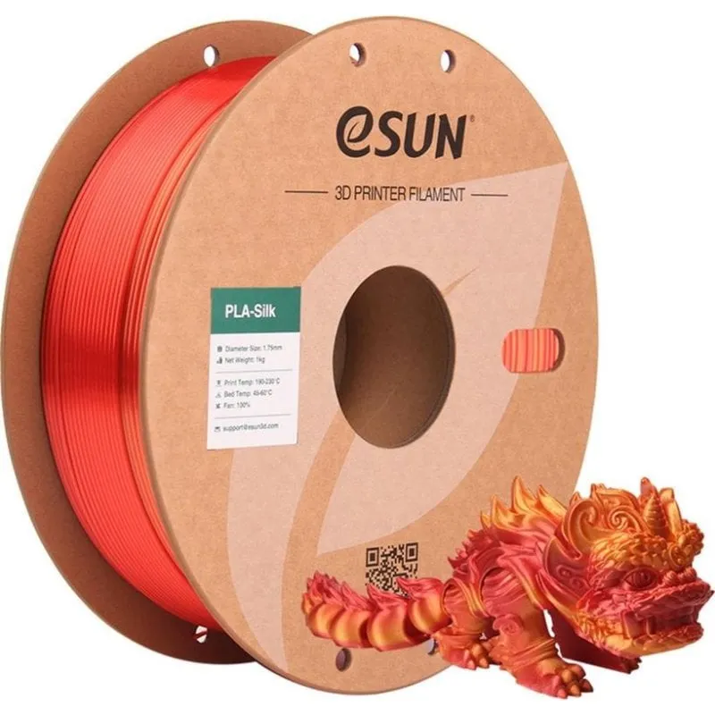 Filamento PLA eSUN PLA-SKRB175O-SS1P1 Multicolore 1,75 mm Effetto Seta Arcobaleno - immagine 1