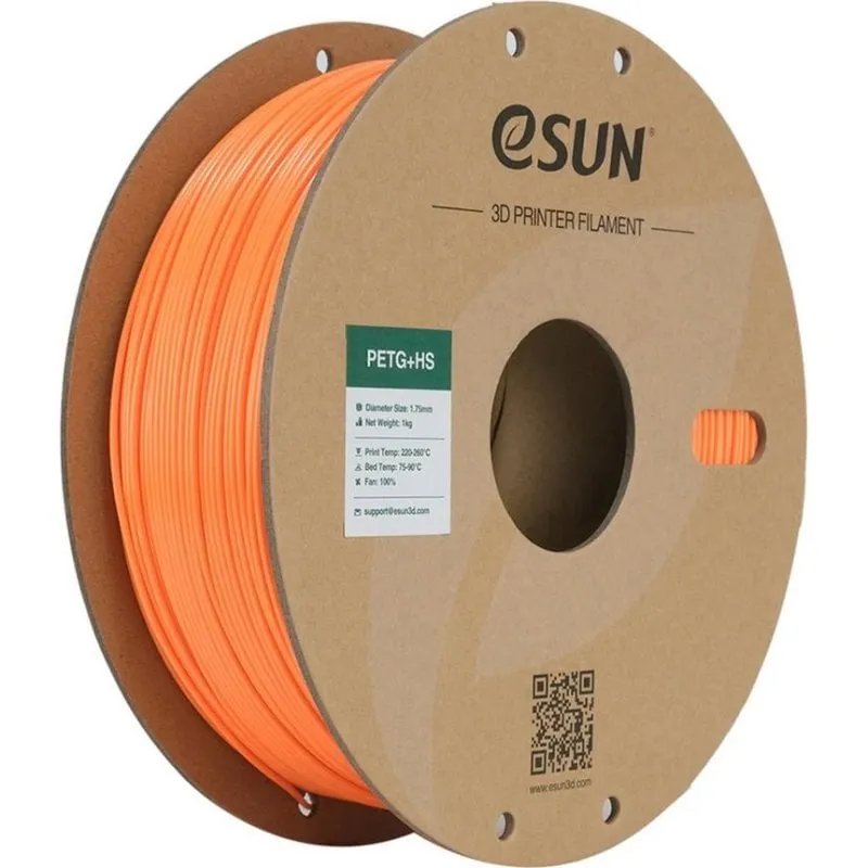 Filamento PETG eSUN PETG+HS175O1P1 Arancione 1,75 mm Alta Velocità - immagine 1