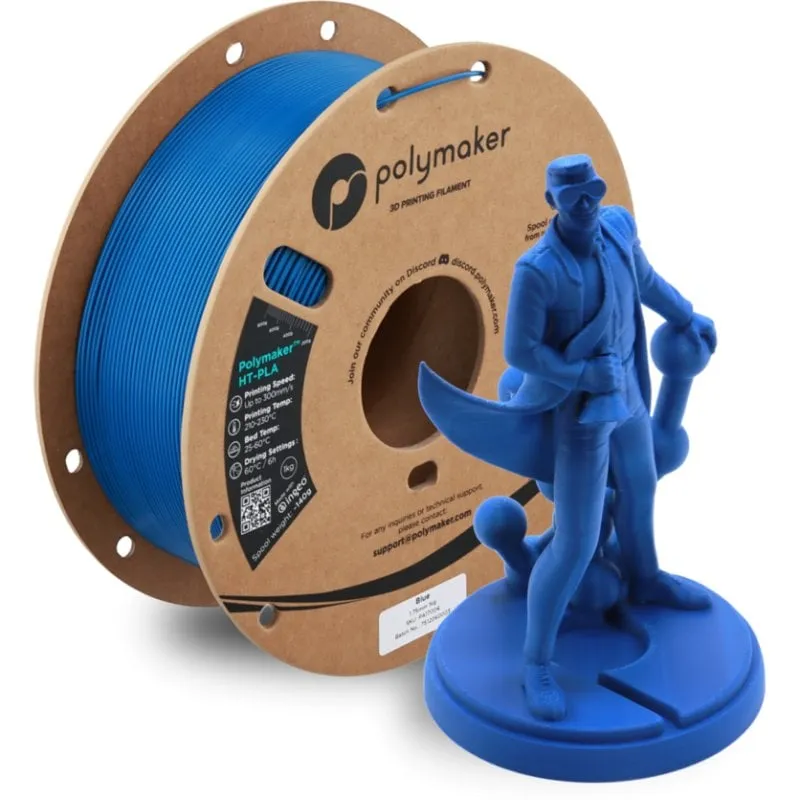 Filamento PLA-HT Polymaker PA17004 Blu 1,75 mm Alta Stabilità Termica - immagine 1