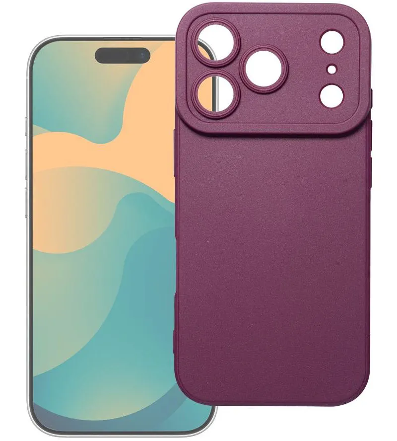 Custodia per Apple iPhone 18 Pro Max / 17 Pro Max, OEM, Matt 2.0, color bordeaux - immagine 1