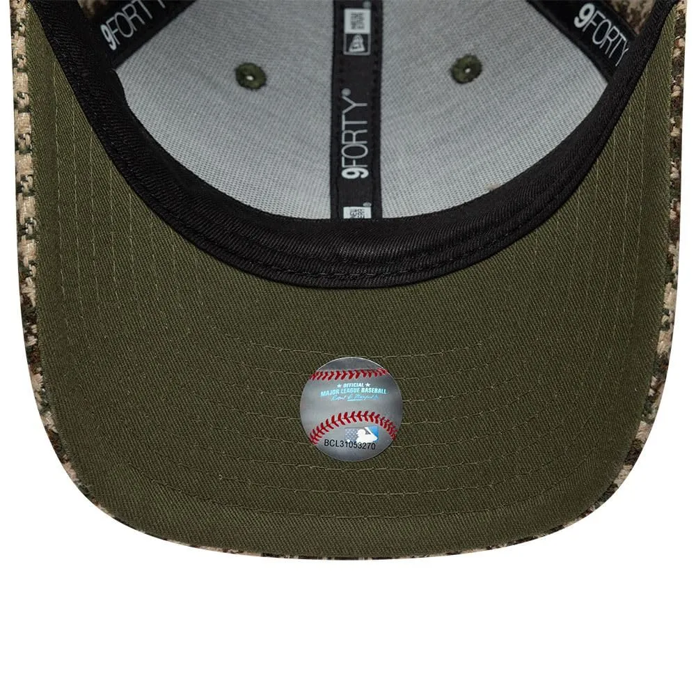 New Era Los Angeles Dodgers Houndstooth 9Forty Women M-Crown Berretto Oliv - immagine 5