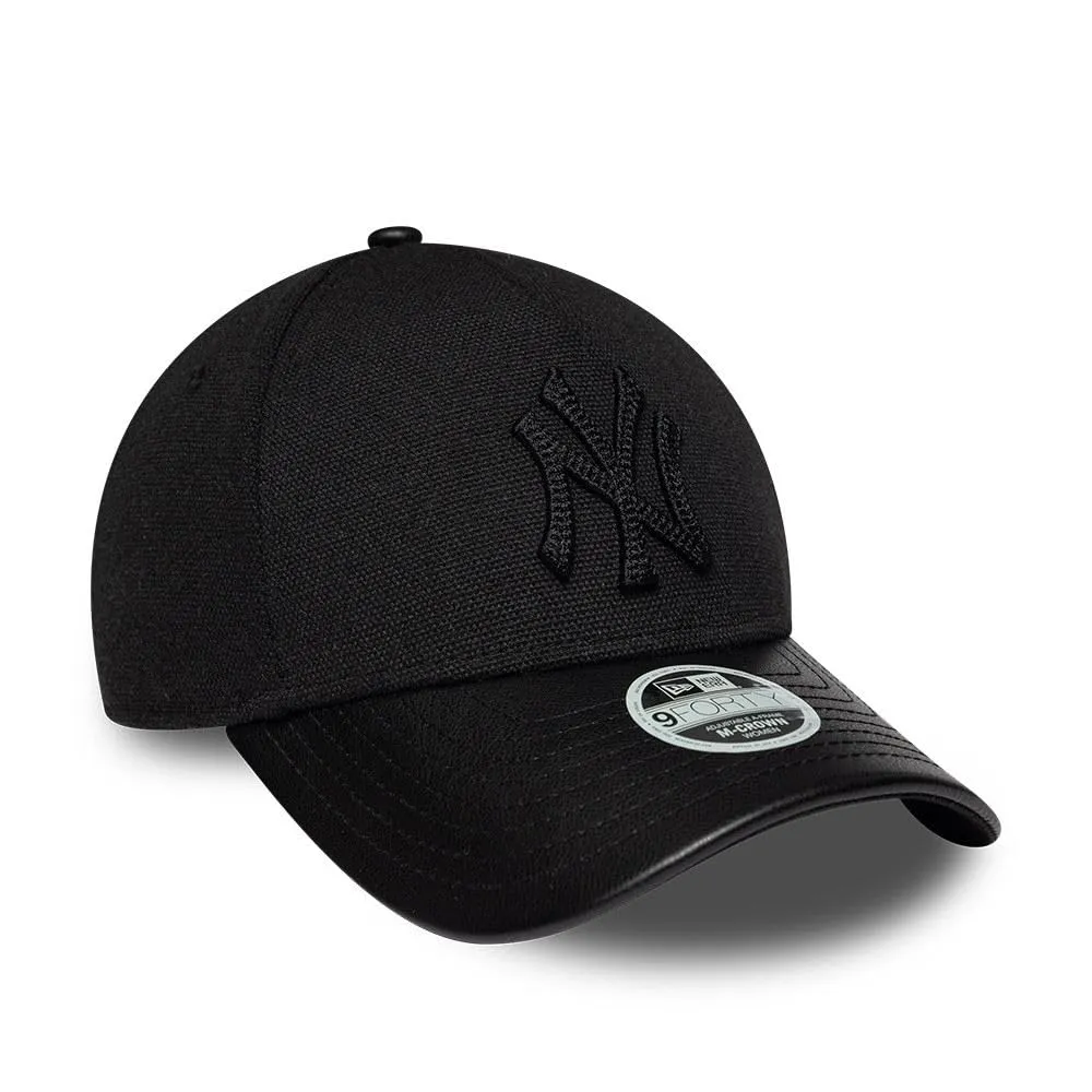 New Era New York Yankees Fabric Mix 9Forty Women M-Crown Cappellino Nero - immagine 3
