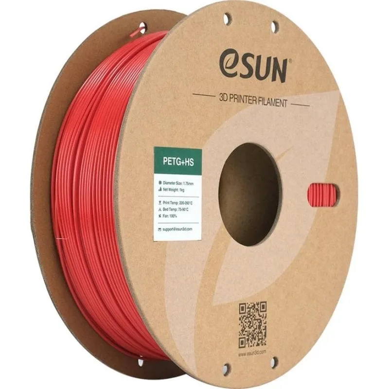 Filamento PETG eSUN PETG+HS175O Rosso 1,75 mm Alta Velocità Resistente - immagine 1