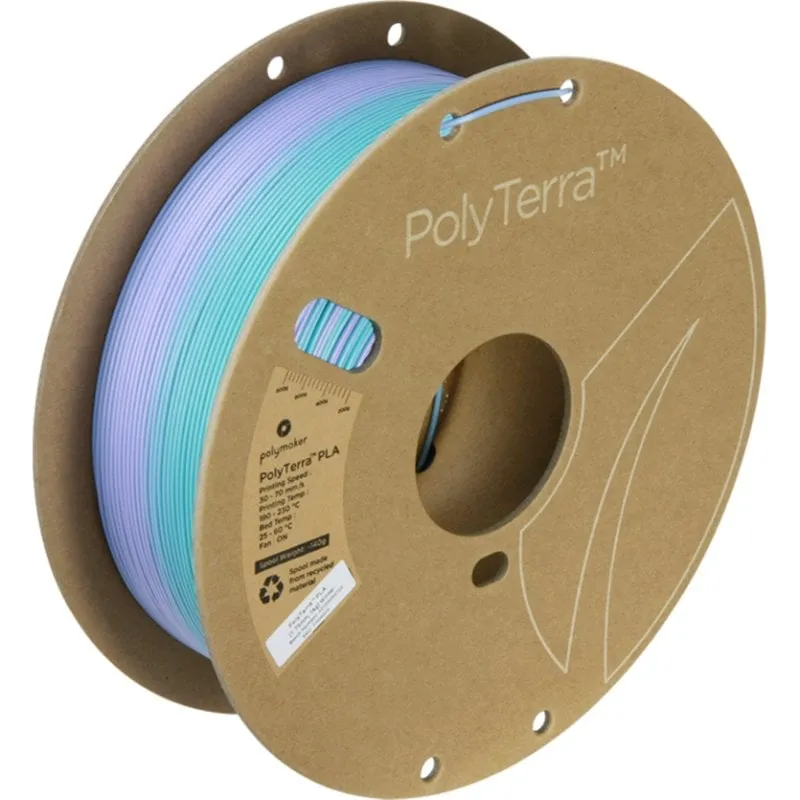 Filamento PLA Polymaker PolyTerra Gradient Multicolor 1,75 mm Bioplastica Ecologico - immagine 1