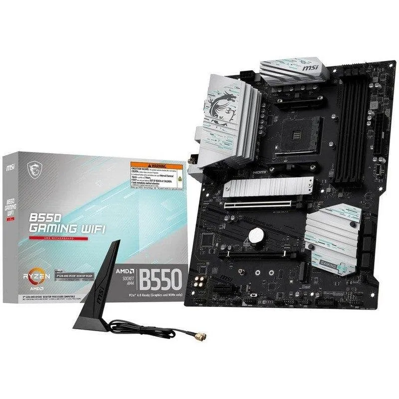 Schede Madri MSI B550 GAMING WIFI B550 AM4 DDR4 ATX WiFi PCIe 4.0 Gaming - immagine 1