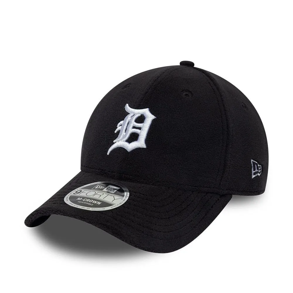 New Era Detroit Tigers Fleece 9Forty Adjustable M-Crown Cappellino di Nero - immagine 1