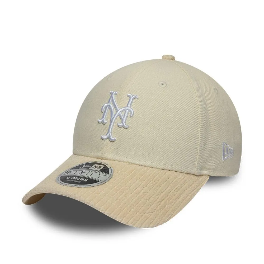 New Era New York Mets Cord Visor 9Forty M-Crown Cappellino di Beige - immagine 1