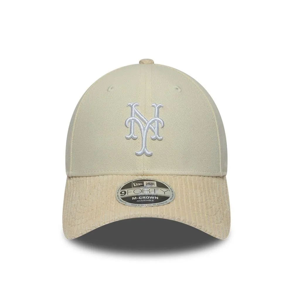 New Era New York Mets Cord Visor 9Forty M-Crown Cappellino di Beige - immagine 2