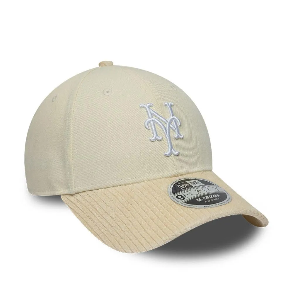 New Era New York Mets Cord Visor 9Forty M-Crown Cappellino di Beige - immagine 3
