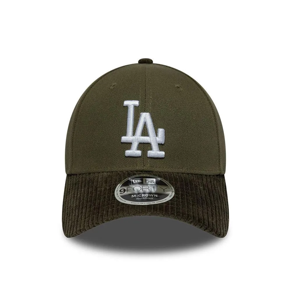 New Era Los Angeles Dodgers Cord Visor 9Forty M-Crown Cappellino di Verde - immagine 2