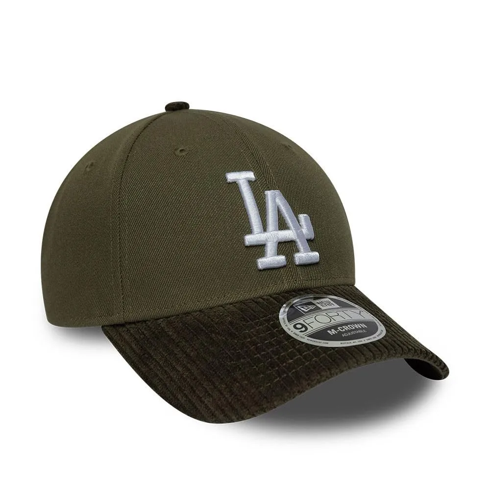 New Era Los Angeles Dodgers Cord Visor 9Forty M-Crown Cappellino di Verde - immagine 3