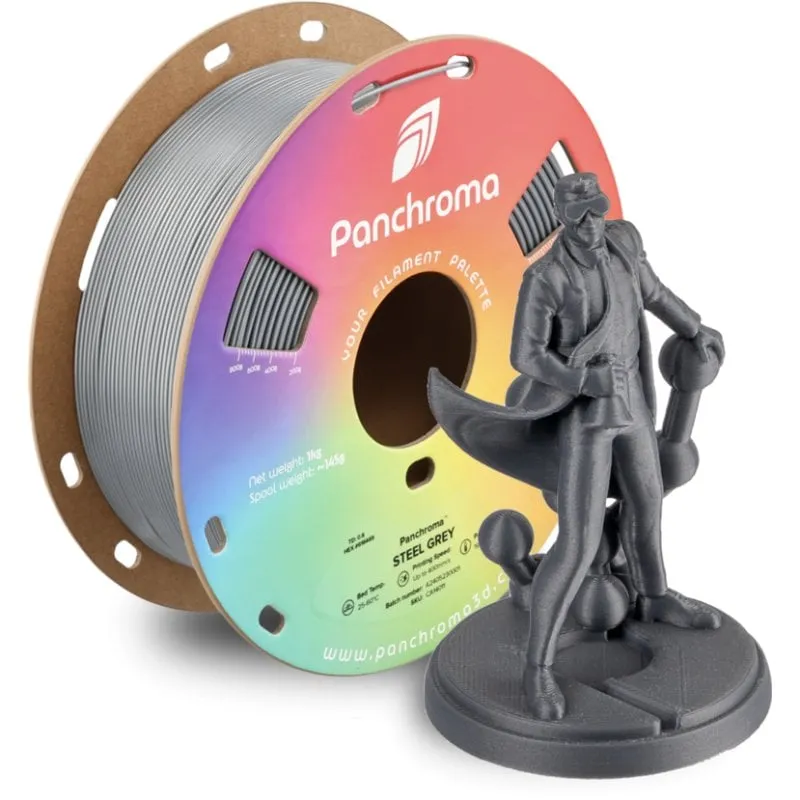 Filamento CPE Polymaker Panchroma CoPE Grigio/Argento 1,75 mm Alta Velocità - immagine 1