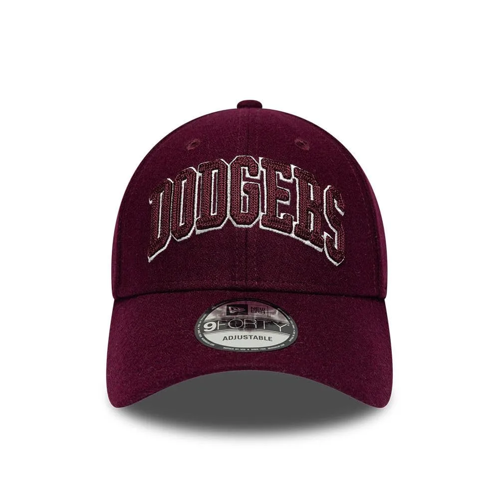 New Era Los Angeles Dodgers Wordmark 9Forty Adjustable Cappellino Bordeaux - immagine 2