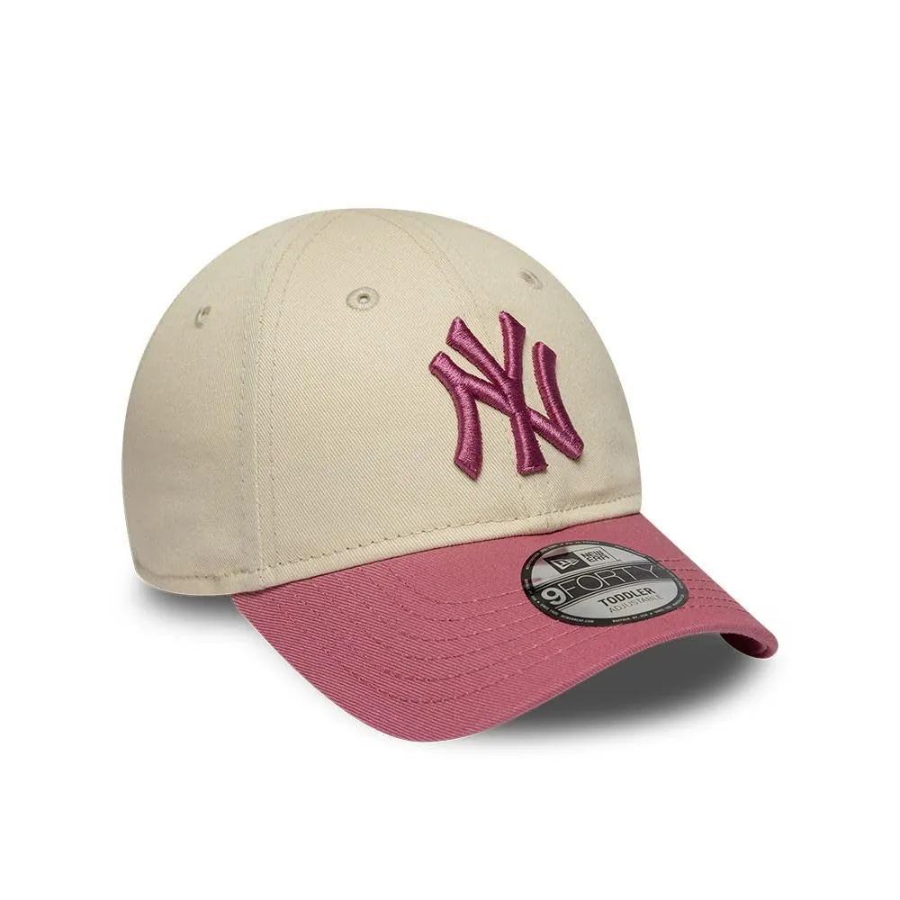 New Era New York Yankees League Essential 9Forty Kids Cappellino Beige - immagine 3