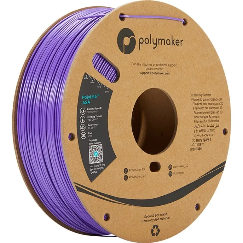 Filamento ASA Polymaker PF01008 Viola 1,75 mm Resistente UV Alta Temperatura - immagine 1
