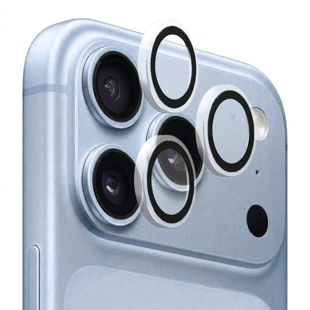 Pellicola protettiva per fotocamera posteriore Blueo Metal Frame per Apple iPhone 18 Pro / 18 Pro Max, vetro temperato, trasparente - immagine 1