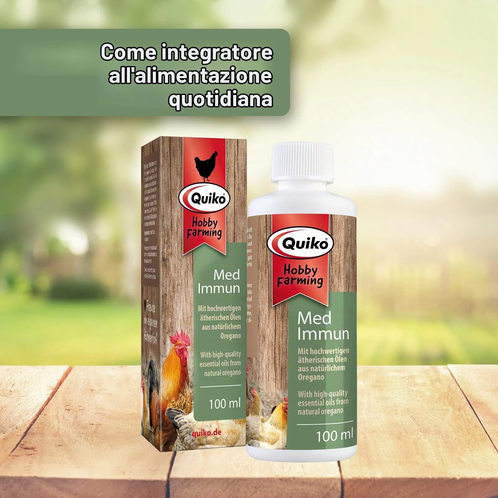 Quiko Hobby Farming – Med Immun per Pollo 100 ml – Vitamine per Pollo – Accessori per Pollo - immagine 2