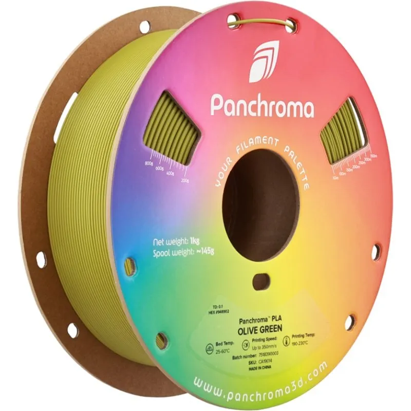 Filamento PLA Polymaker Panchroma Basic Verde 1,75 mm Alta Velocità Facile Stampa - immagine 1