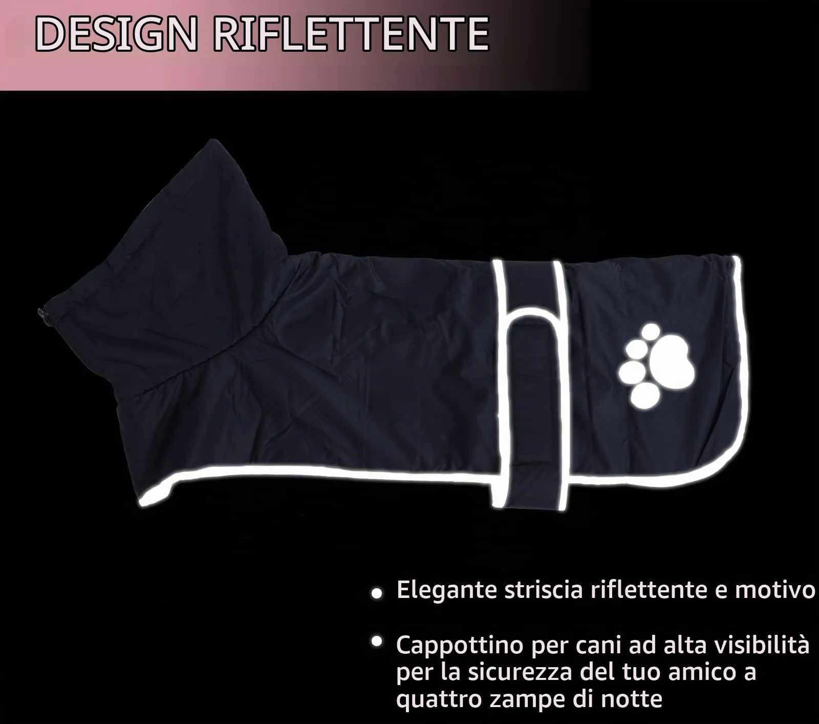 Geyecete -Invernale Cappotto per cane bassotti, con fodera in pile polare,impermeabile abbigliamento da esterni con Foro per Imbracatura,Giacca per cani piccola y media-Blu Navy-L - immagine 4