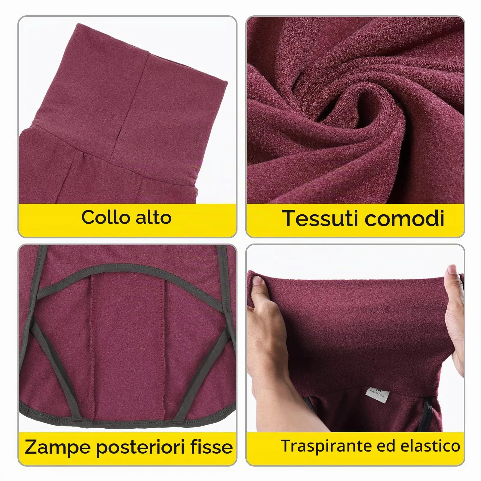 HEYWEAN Felpa per cani Gilet in pile elasticizzato Pullover per cani caldi Pullover per cani di piccola e media taglia Abbigliamento invernale per interni ed esterni - immagine 3