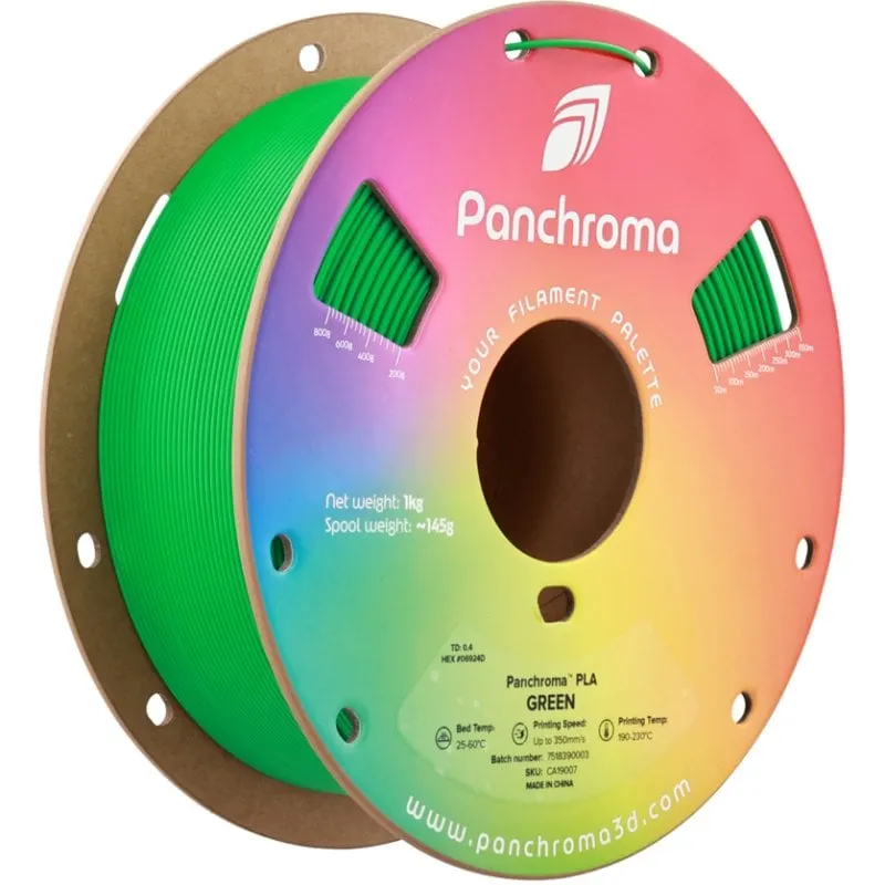 Filamento PLA Polymaker Panchroma CA19007 Verde 1,75 mm Alta Velocità Stampa - immagine 1