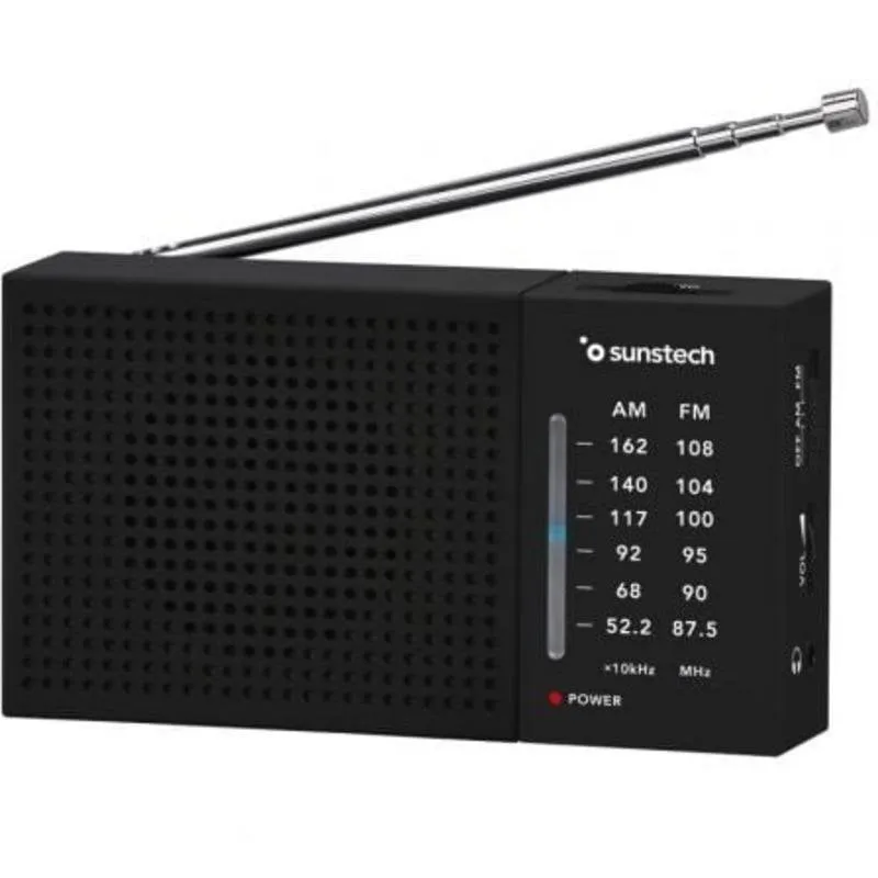 Radio portatile Sunstech RPS412 FM AM analogica speaker 2" nera - immagine 1