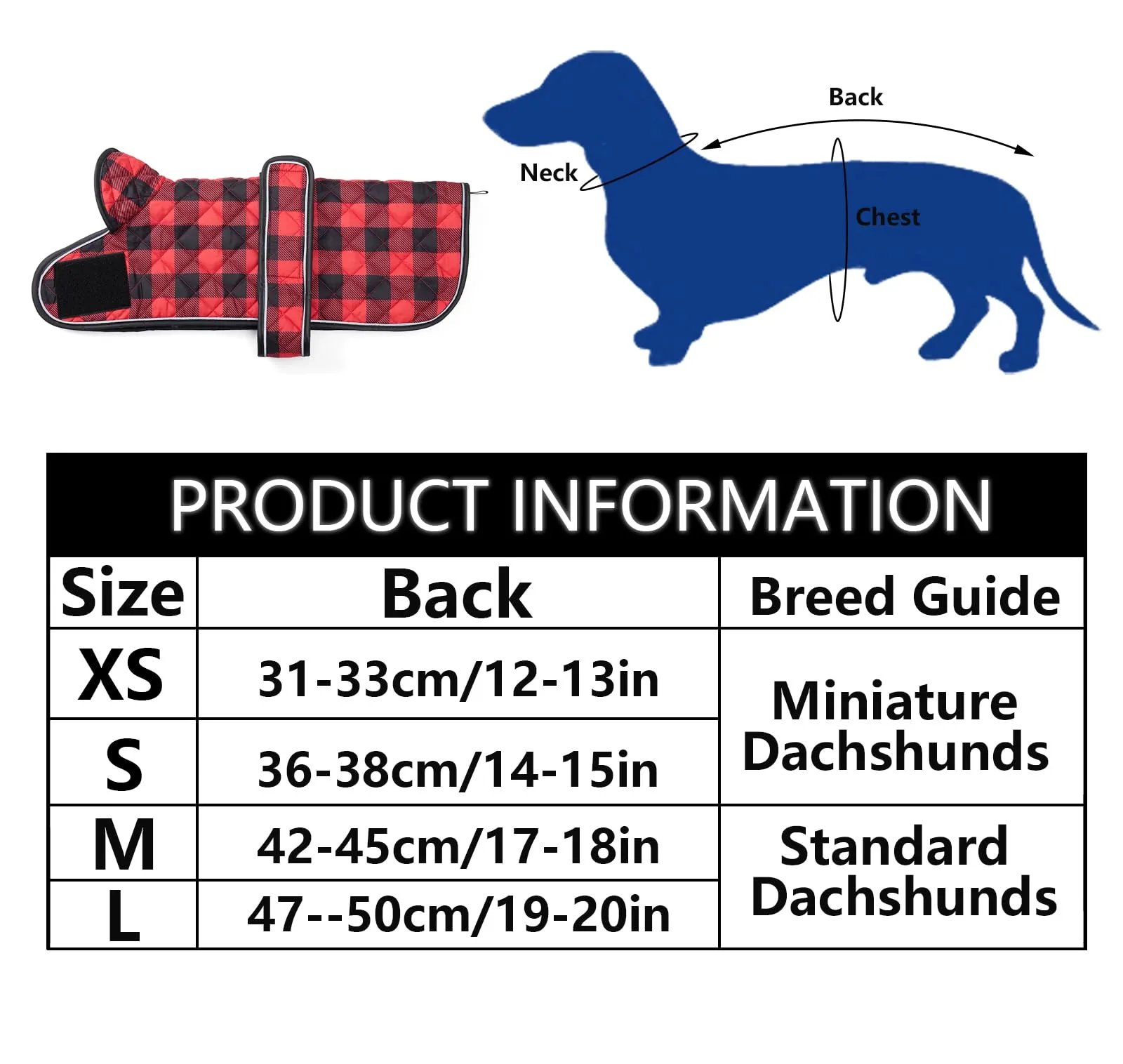 Geyecete Impermeabile Cappotto Cane, Bassotto Invernale Cappotto,Giacca del Cane con fodera in pile calda all'interno,Abbigliamento Regolabile per Cani all'aperto per Miniatura Bassotto-Rosso-L - immagine 4