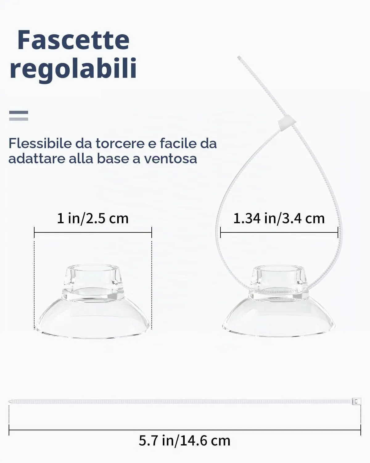 Pawfly 20 Pack Ventose per Acquario Ventose e 40 Pezzi Regolabile Zip Ties Cavi Set di Strumenti Serbatoio di Pesce per la Tenuta vincolante Airline Tubing Nidi di gamberetti - immagine 5
