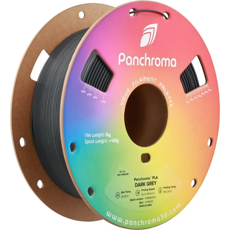 Filamento PLA Polymaker Panchroma CA19028 Grigio/Argento 1,75 mm Alta Velocità - immagine 1