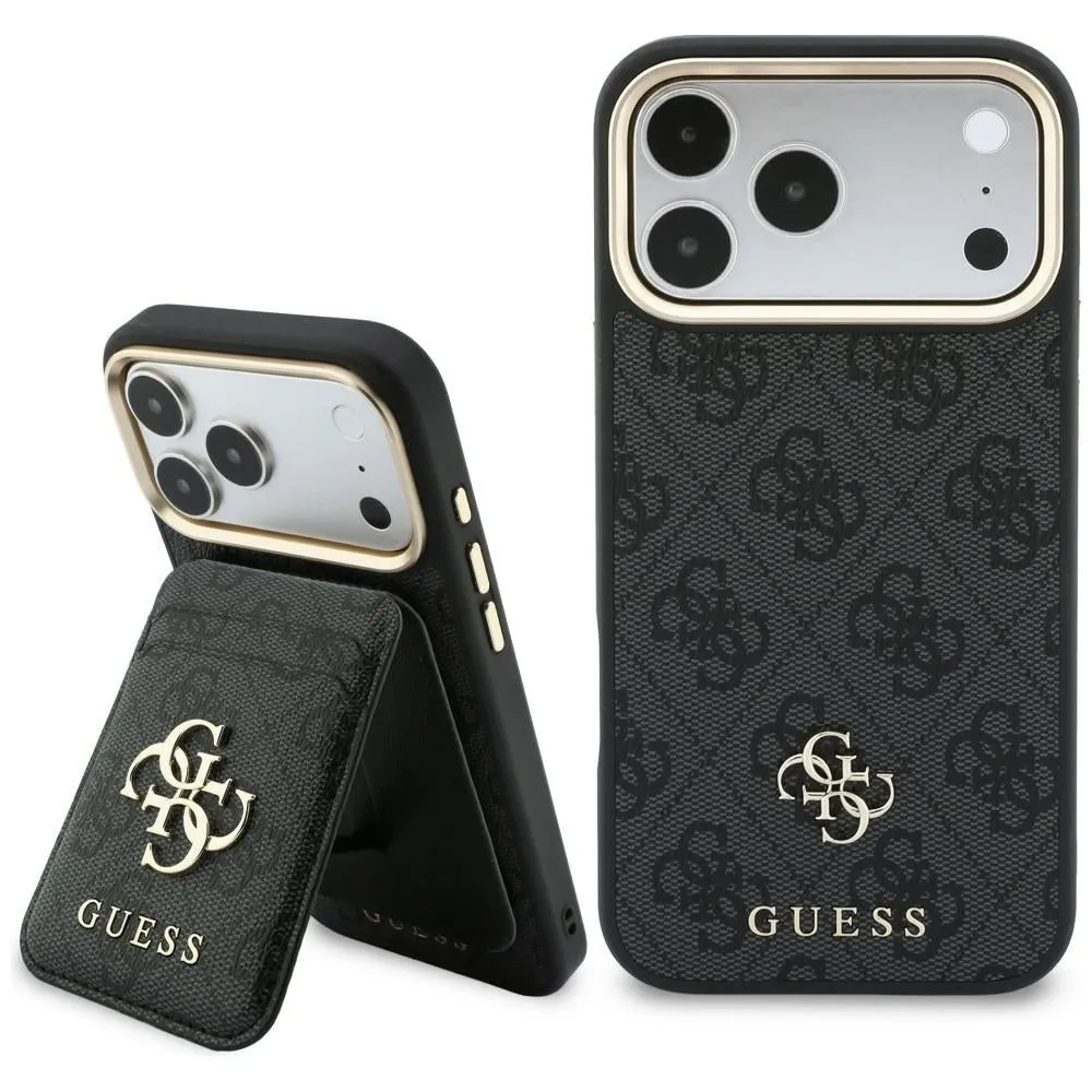 Custodia MagSafe per Apple iPhone 18 Pro / 17 Pro, Guess, 4G Cardslot, nera - immagine 1