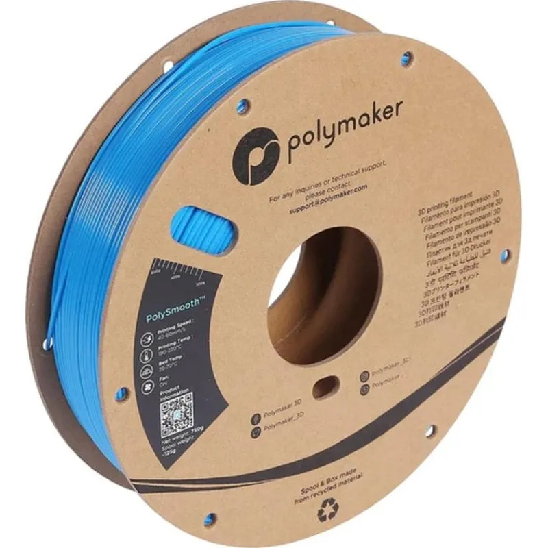 Filamento PVB Polymaker PolySmooth PJ01005 Blu 1,75 mm Superficie Lucida - immagine 1