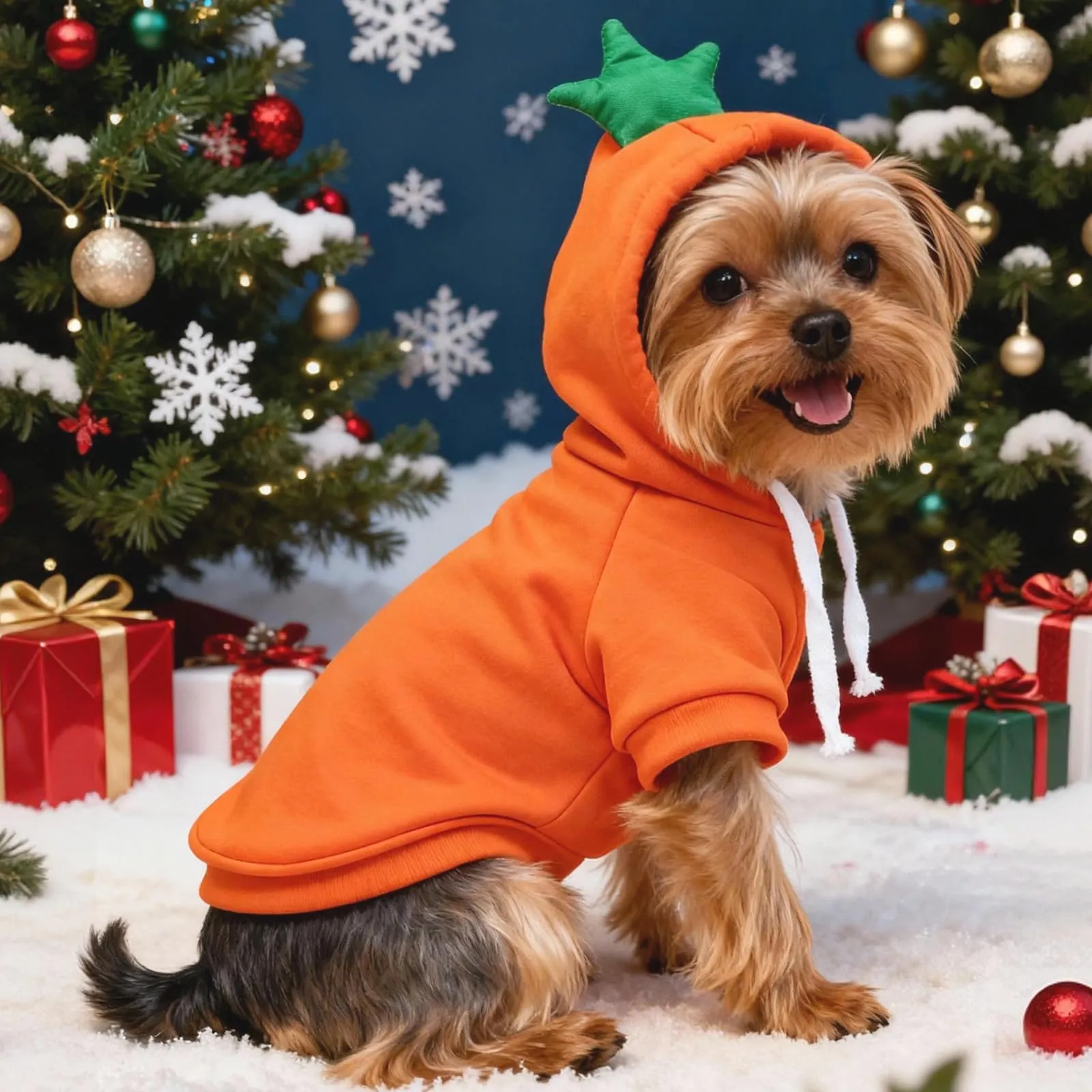 Costume Halloween Cane, 3 Pezzi Divertente Vestito di Carota Cani, Taglia S - immagine 2