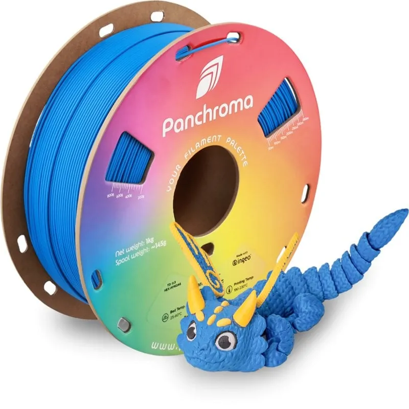 Filamento PLA Polymaker Panchroma CA05002 Blu Satinato 1,75 mm Facile Stampa - immagine 1