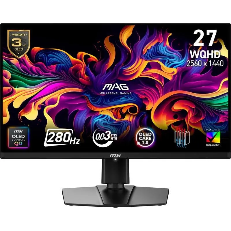 Monitor MSI MAG 271QP QD-OLED 26.5" Wide Quad HD 280Hz QD-OLED 0,03 ms HDR400 - immagine 1
