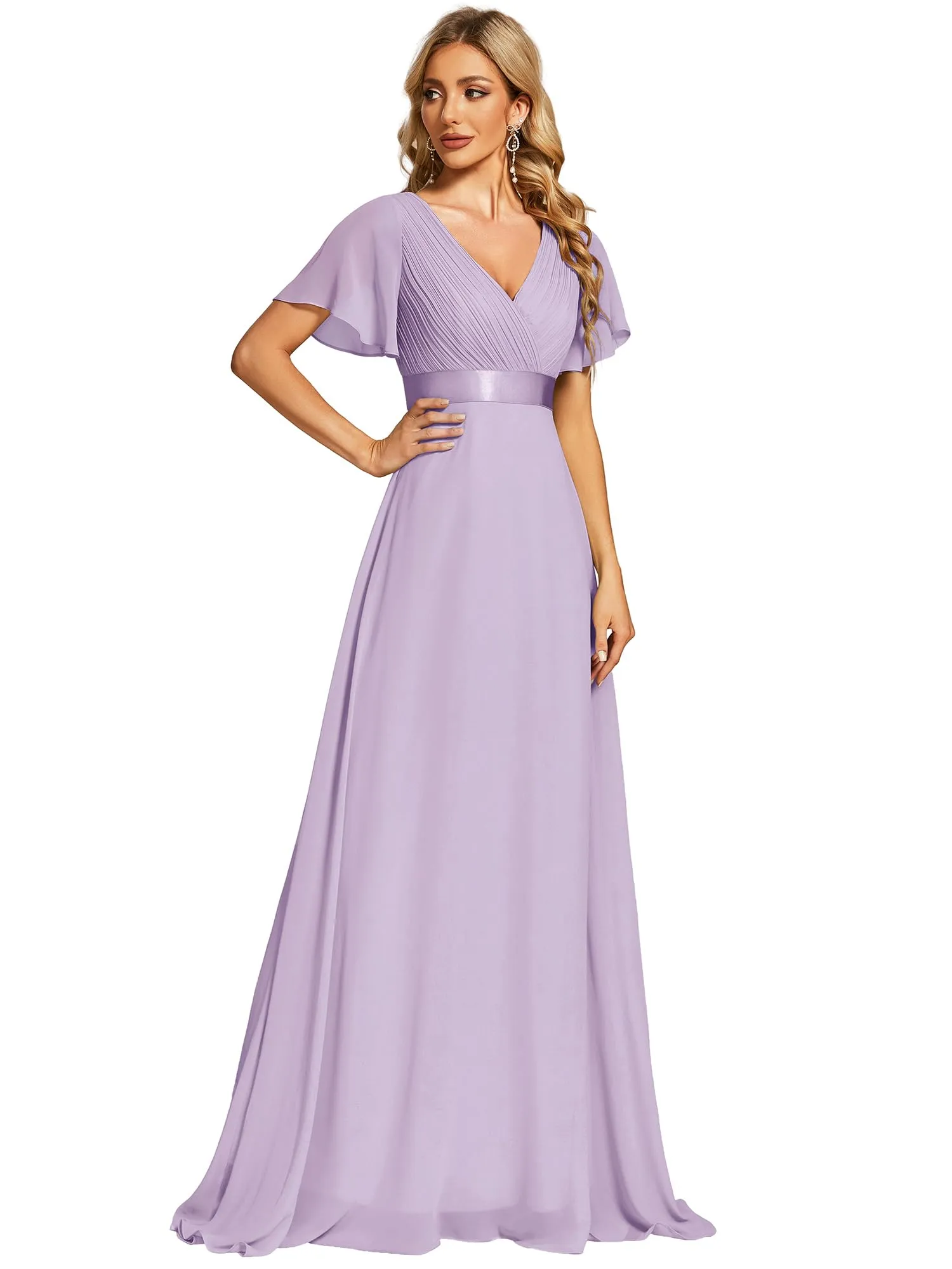Ever Pretty Abito da cerimonia lungo donna scollo a V - immagine 1