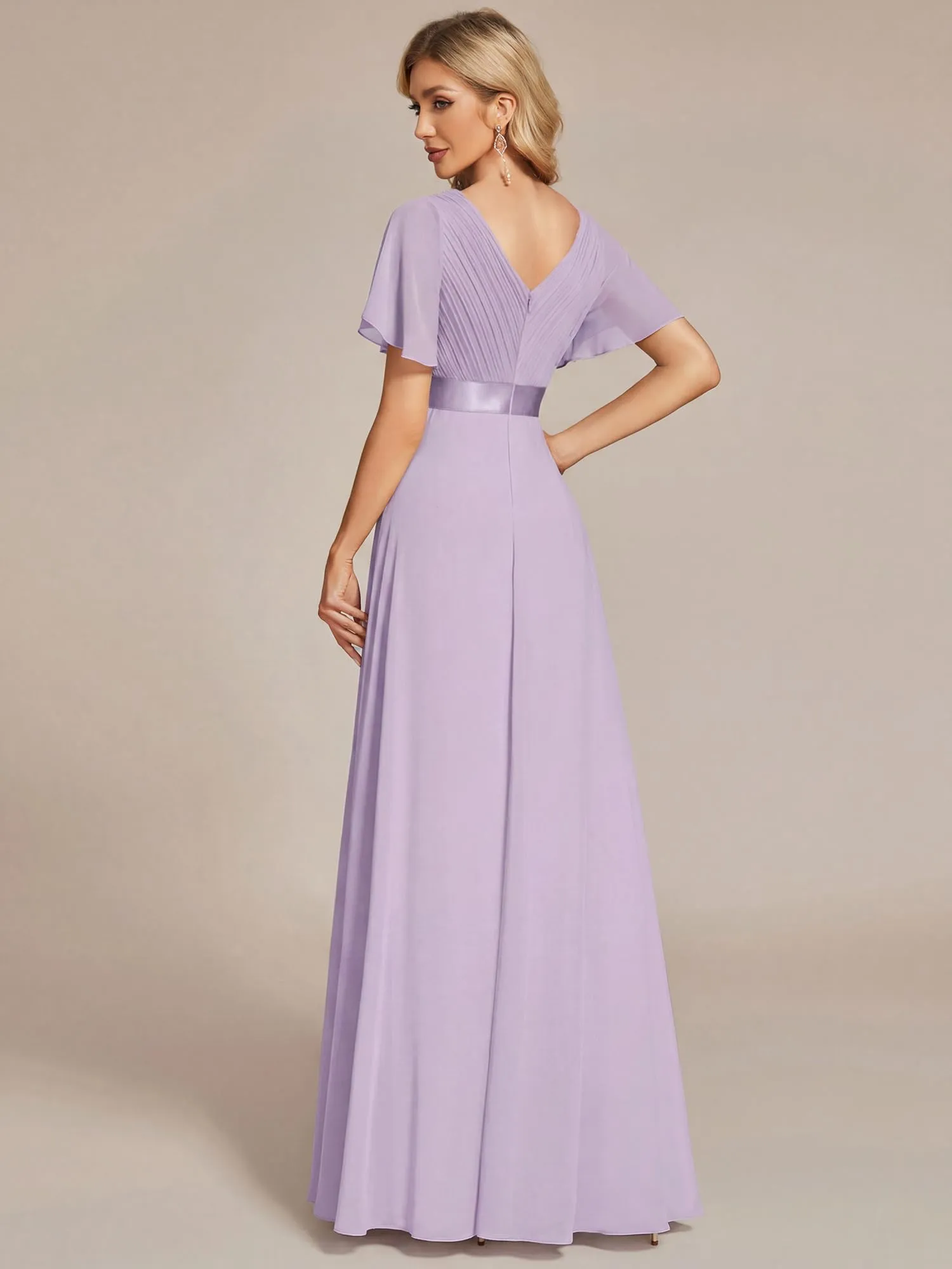 Ever Pretty Abito da cerimonia lungo donna scollo a V - immagine 2
