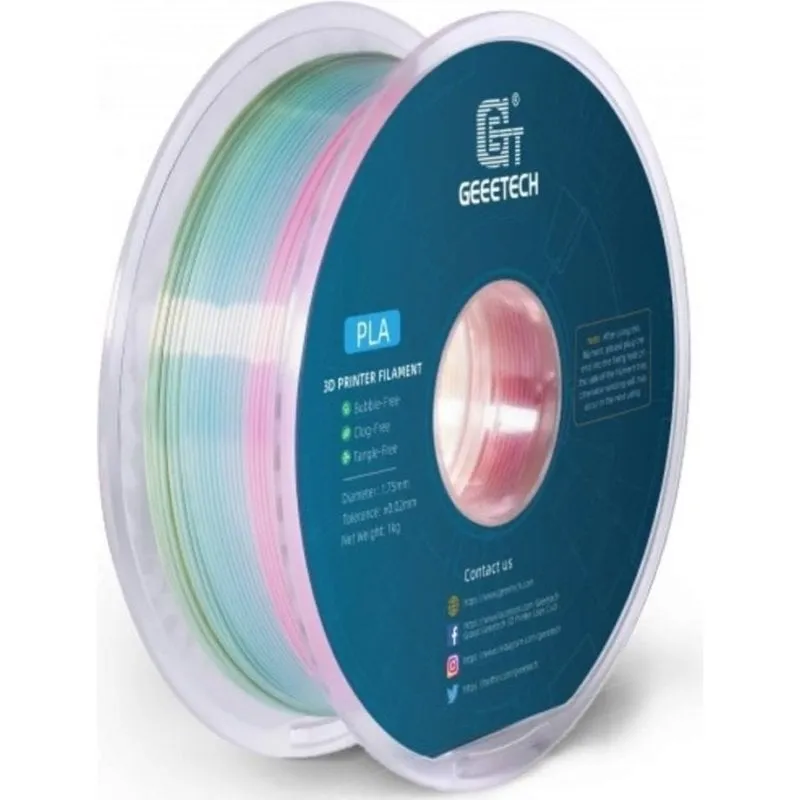 Filamento PLA GEEETECH 700-001-1486 Multicolore 1,75 mm Effetto Seta Stampa Facile - immagine 1