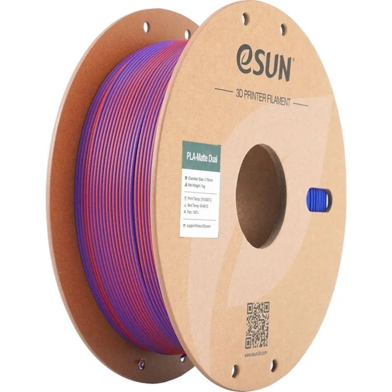 Filamento PLA eSUN PLA-Matte Dual PLA-MTD175B-RU1P1 Multicolore 1,75 mm Bicolore Opaco - immagine 1