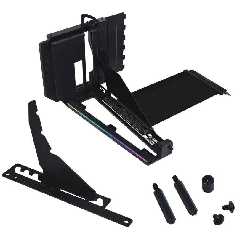 Kit Montaggio GPU Verticale Lian Li V4 PCIe 5.0 Nero RGB - immagine 1