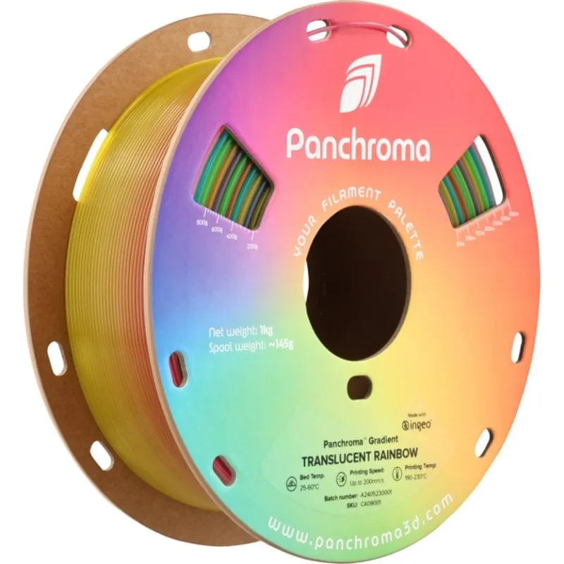 Filamento PLA Polymaker Panchroma Gradient Translucent Multicolor 1,75 mm Effetto Arcobaleno - immagine 1