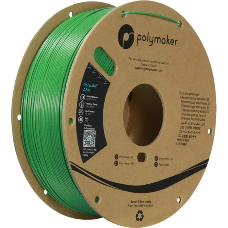 Filamento ASA Polymaker PolyLite Galaxy ASA Verde 1,75 mm Glitter UV Resistant - immagine 1
