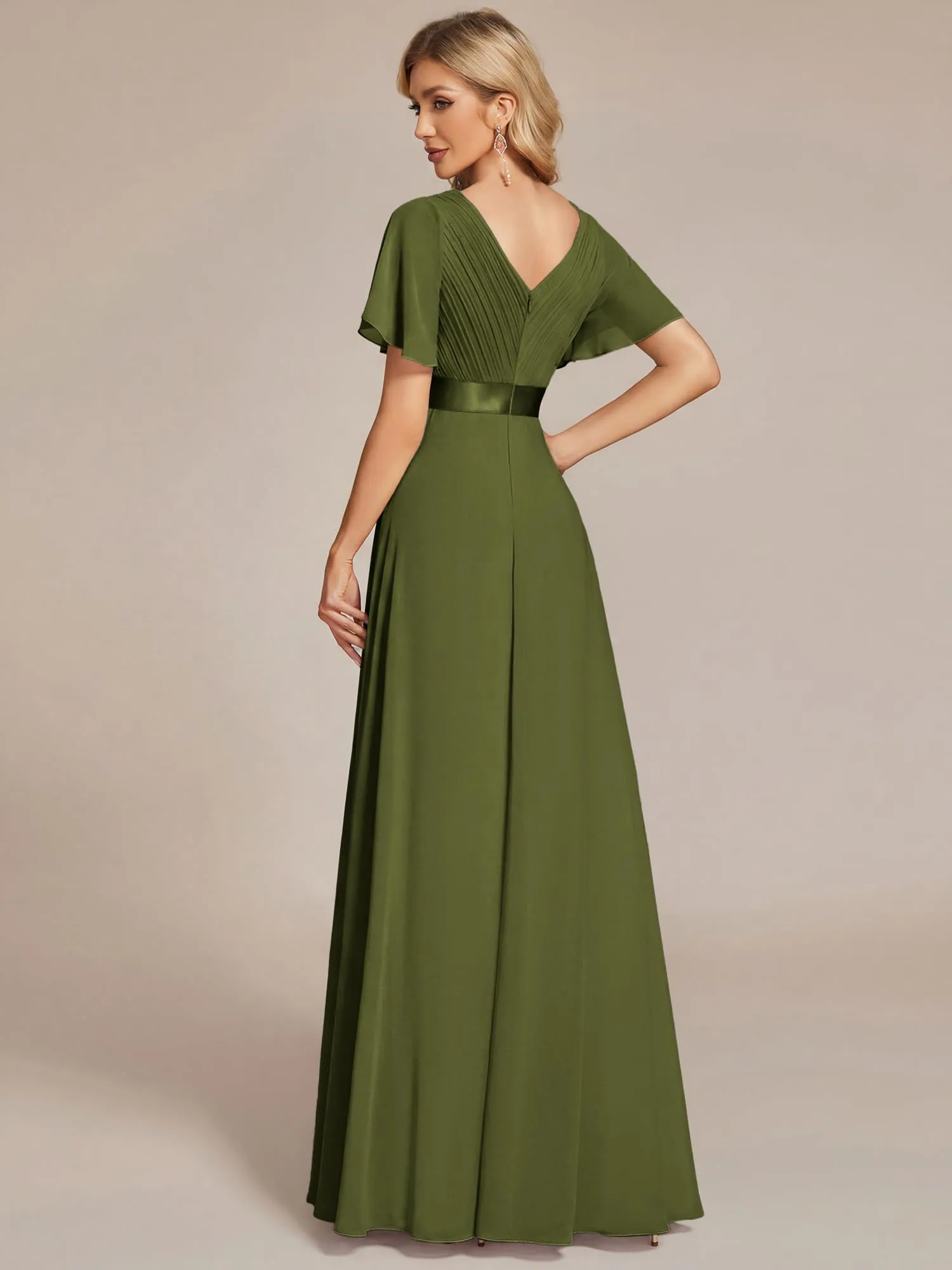 Ever Pretty Abito da cerimonia lungo donna scollo a V - immagine 2